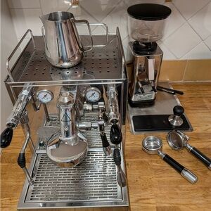 ECM Mechanika IV Rotary Pump & ECM S-Automatik 64 Grinder Full Home Espresso